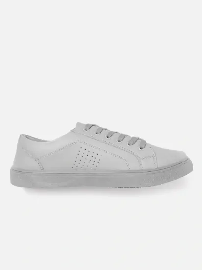 Men Grey Solid Sneakers