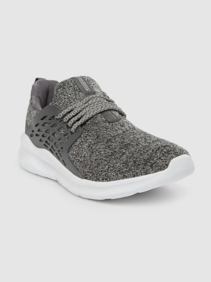 Men Grey Solid Sneakers
