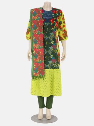 Embroidered Handloom Cotton Kameez Set