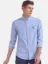 Picture of Men Blue Regular Fit Solid Casual Shirt